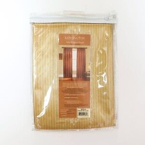New Kensington One Window Panel Striped Curtain Pinstripe Gold 40 x 96 in